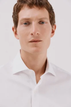 Camisa vestir lisa fácil plancha