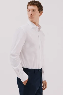 Camisa vestir lisa fácil plancha