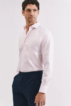 Camisa vestir lisa fácil plancha