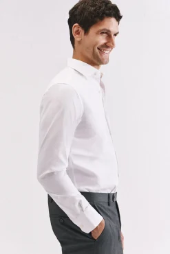 Camisa vestir lisa fácil plancha