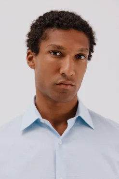 Camisa vestir pata de gallo algodón tencel