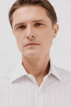 Camisa vestir rayas algodón tencel