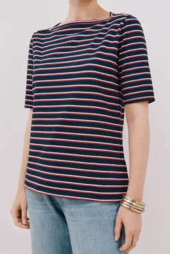 Camiseta básica escote barco