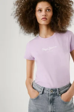 Camiseta básica manga corta logo frontal