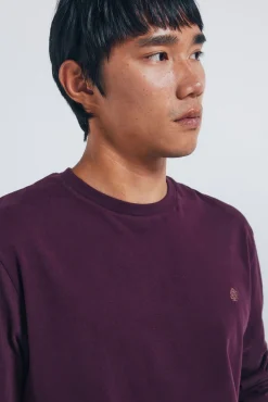 Camiseta básica manga larga acabado suave