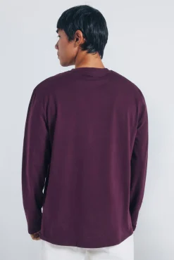Camiseta básica manga larga acabado suave