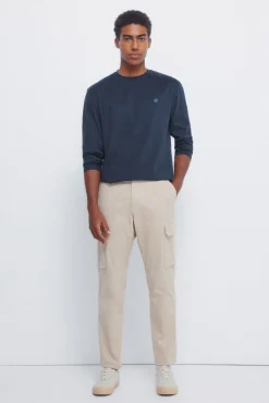 Camiseta básica manga larga acabado suave