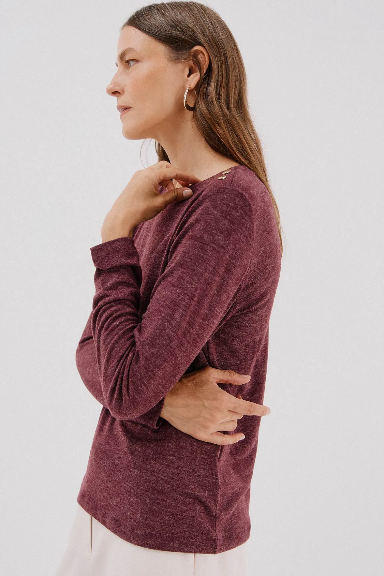 Camiseta caja botones