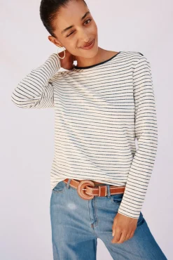 Camiseta cuello barco rayas