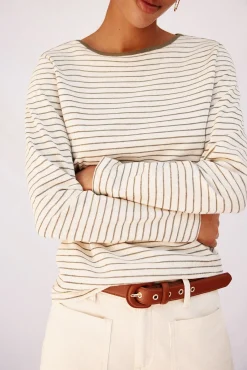 Camiseta cuello barco rayas