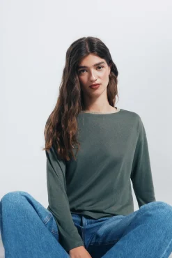 Camiseta cuello lurex