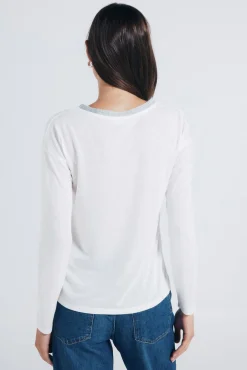 Camiseta cuello lurex