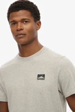 Camiseta de manga corta con cuello redondo de canalé