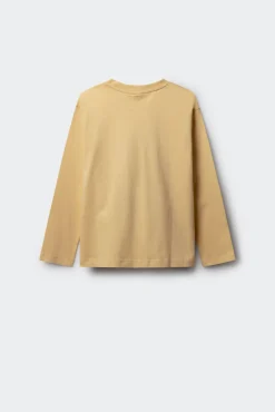 Camiseta de manga larga amarilla árbol niño