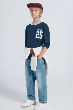 Camiseta de manga larga varsity niño