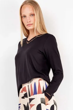 Camiseta detalle encaje escote