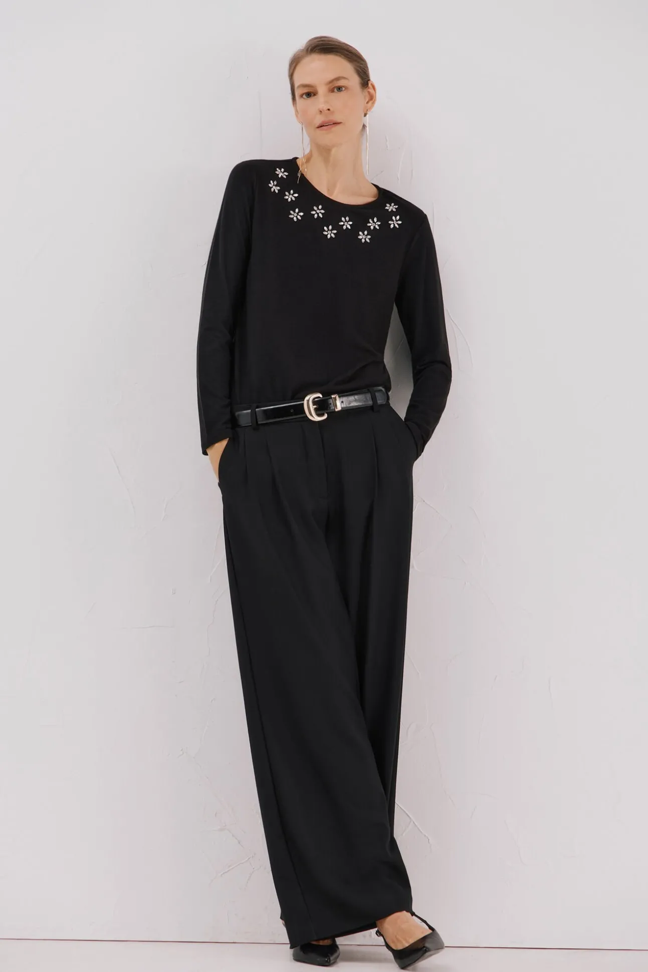 Camiseta detalle strass