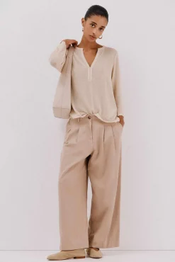 Camiseta lurex cuello mao