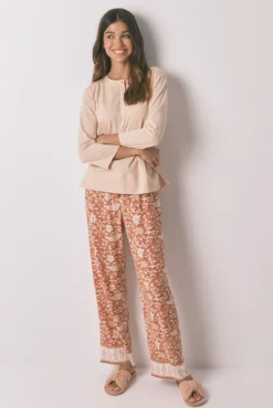 Camiseta manga ¾ 100% algodón naranja