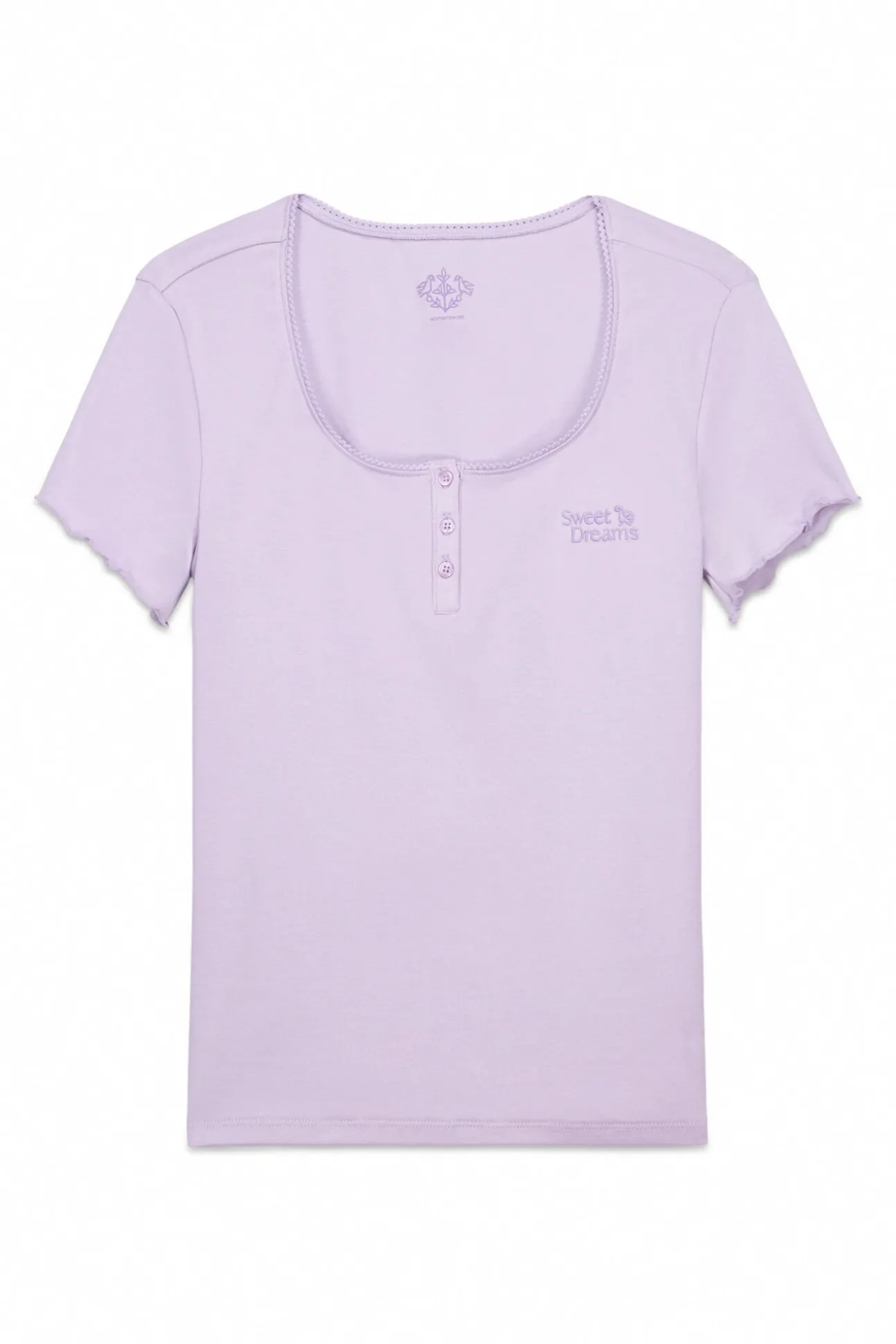 Camiseta manga corta algodón lila