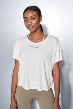 Camiseta manga corta boxy blanco