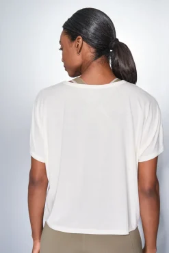 Camiseta manga corta boxy blanco