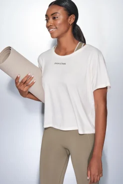 Camiseta manga corta boxy blanco