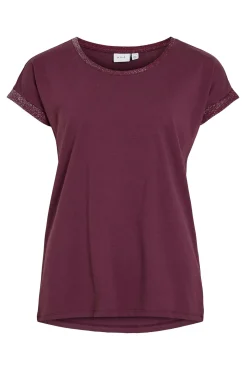 Camiseta manga corta con glitter de algodón orgánico