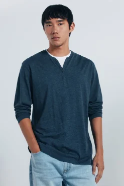 Camiseta manga larga cuello panadero