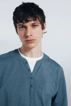 Camiseta manga larga cuello panadero