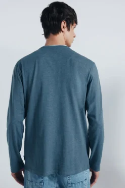 Camiseta manga larga cuello panadero