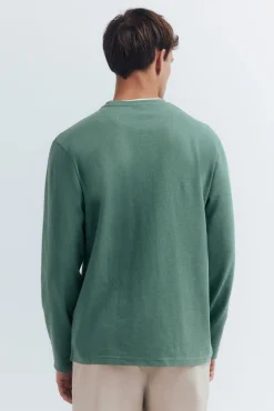 Camiseta manga larga doble melange