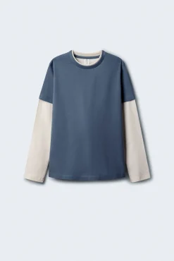 Camiseta manga larga doble manga niño