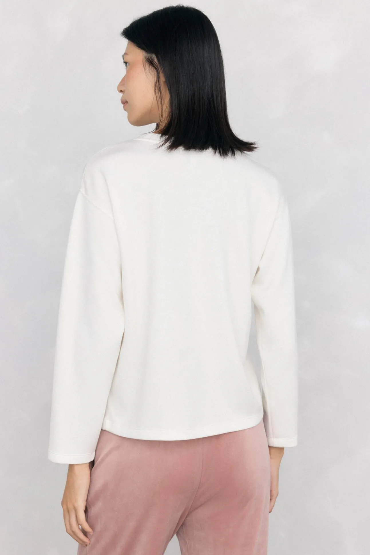 Camiseta manga larga logo tacto suave activewear