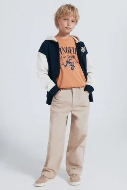 Camiseta manga larga naranja sprinfield niño