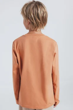 Camiseta manga larga naranja sprinfield niño