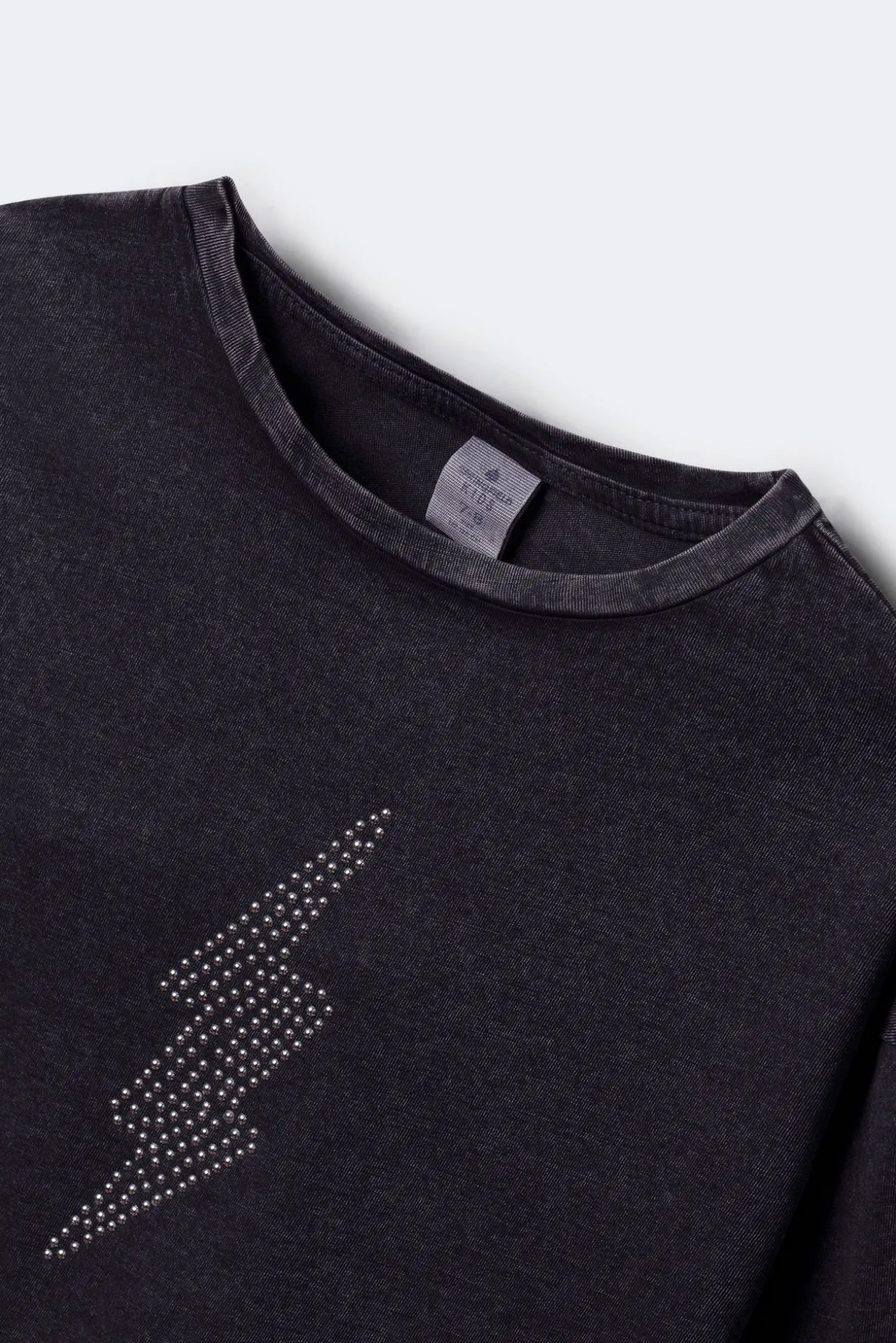 Camiseta manga larga rayo diamantes niña