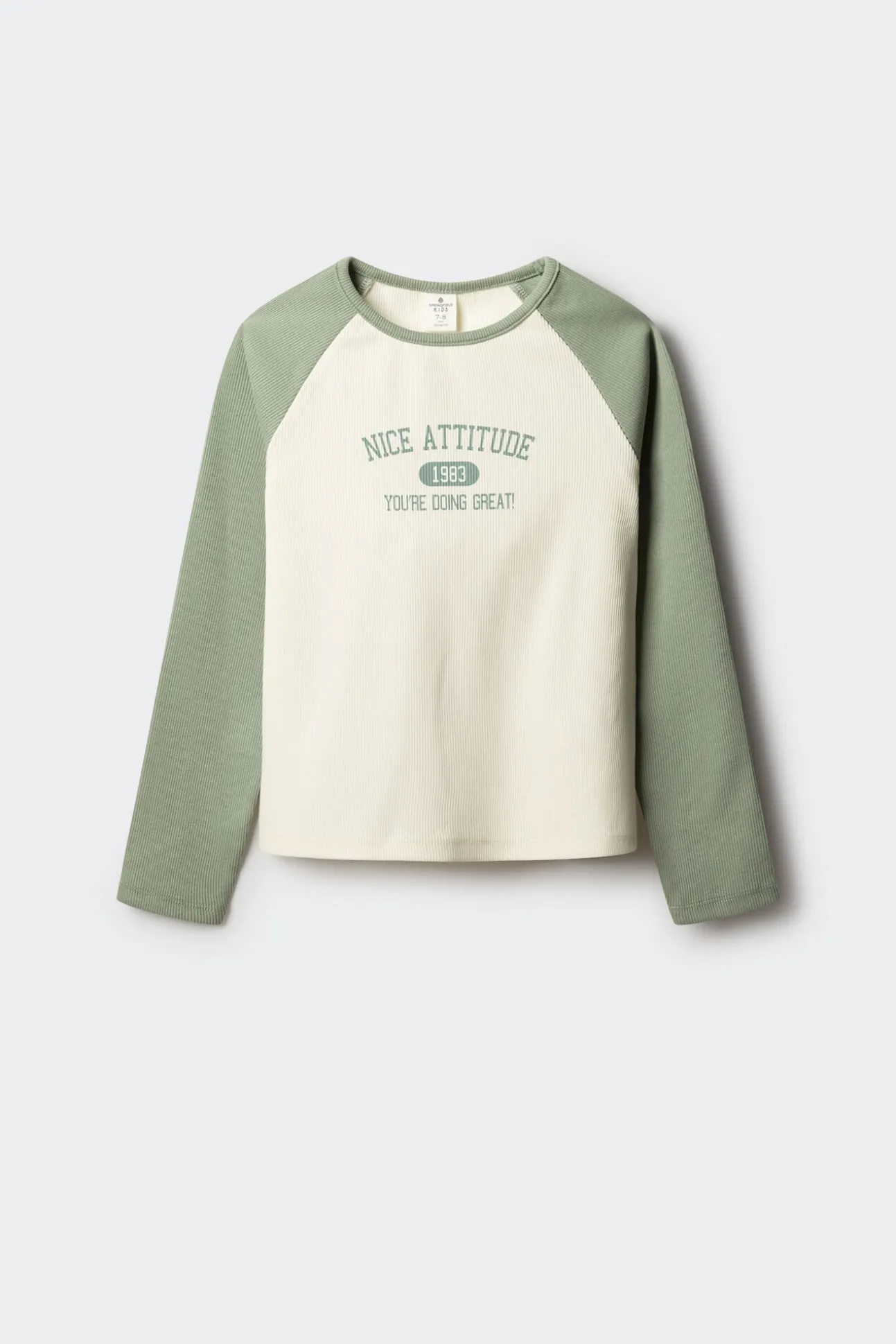 Camiseta manga larga rib niña