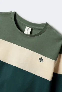 Camiseta manga larga tricolor niño