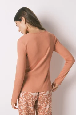 Camiseta panadera algodón marrón