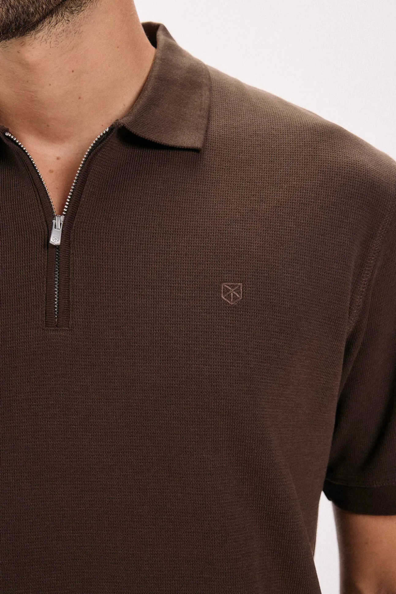 Camiseta polo cremallera