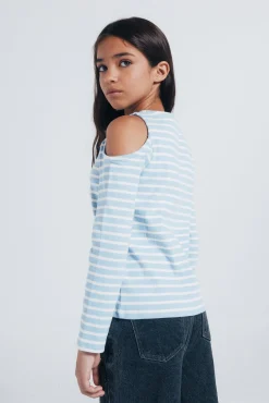 Camiseta rib hombros descubiertos niña