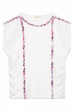 Camiseta trenza fruncida