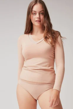 Camiseta térmica escote pico