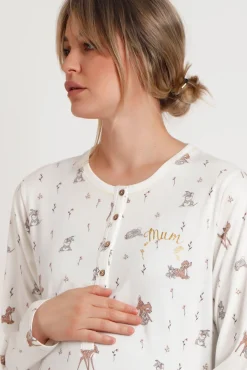 Camisón premamá manga larga Bambi