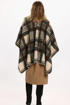 Capa poncho de cuadros