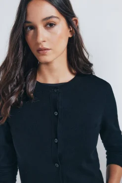 Cardigan botones cuello redondo viscosa