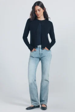 Cardigan botones cuello redondo viscosa