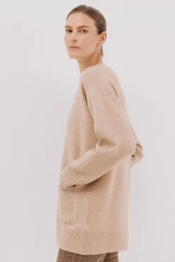 Cardigan largo bolsillos