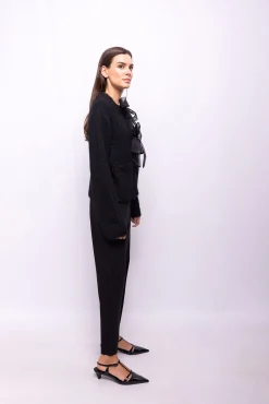 Cardigan punto con lazos